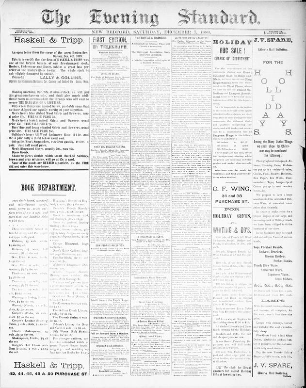 Evening Standard. December 07, 1889 - Digital Commonwealth