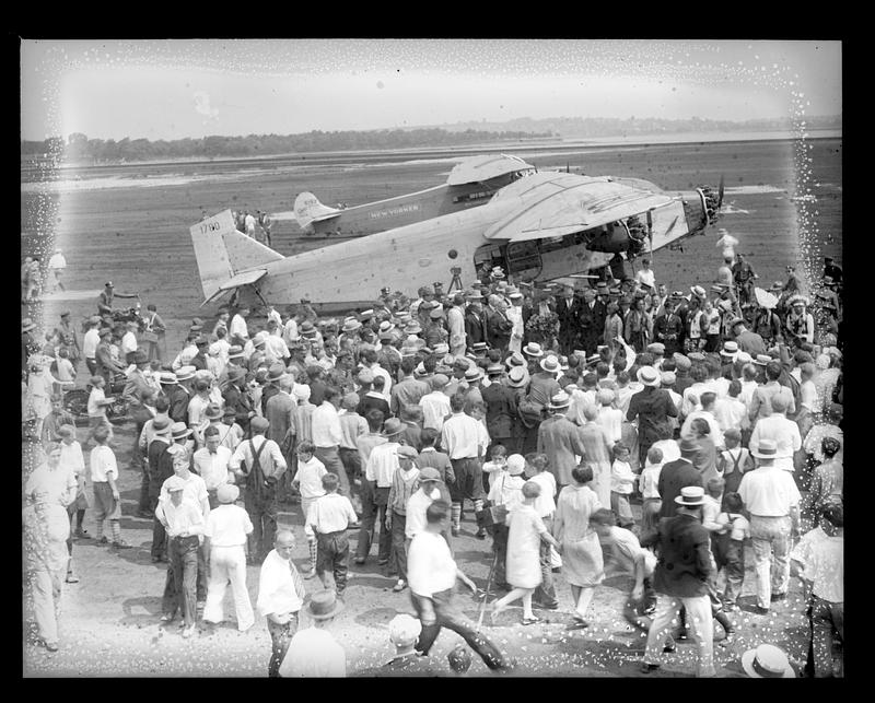 Amelia Earhart arrives at East Boston Airport