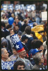Boston - City Hall Plaza 1984: Spectators at a presidential rally