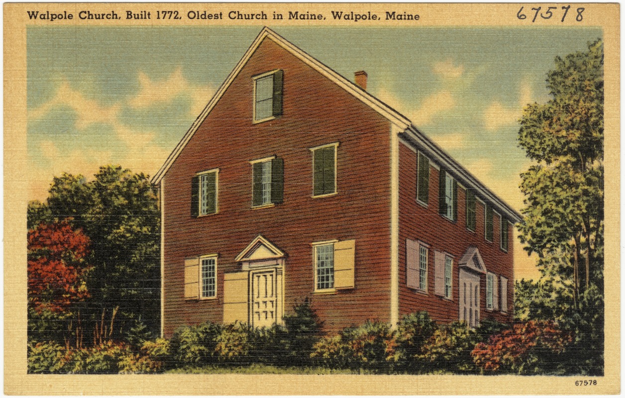 Walpole Church, built 1772, oldest church in Maine, Walpole, Maine