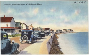 Cottages along the shore, Wells Beach, Maine