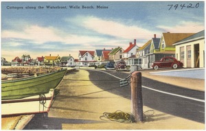Cottages along the waterfront, Wells Beach, Maine