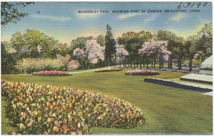 Beardsley Park, showing part of garden, Bridgeport, Conn.