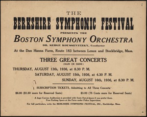 The Berkshire Symphonic Festival presents the Boston Symphony Orchestra