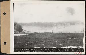 Flooded meadows at mouth of Prince River, taken from Barre Road, Barre, Mass., 12:06 PM, Mar. 12, 1936