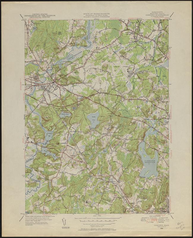 Massachusetts (Middlesex County) Concord Quadrangle