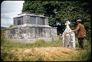 Jimmy Lombard in graveyard