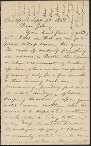 Letter from Zadoc Long to John D. Long, September 23, 1868