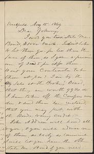 Letter from Zadoc Long to John D. Long, August 15, 1869