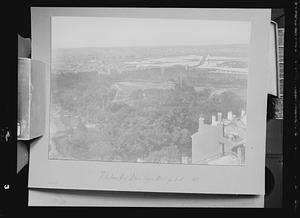 Copy negative of 1858 Southworth & Hawes photo titled "View from State House looking west by south"