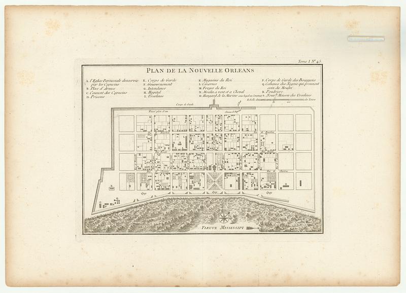 Plan de la Nouvelle Orleans sur les manuscrits du Depot des Cartes de la Marine