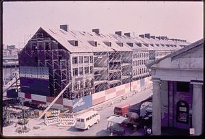 A view of North Market, Quincy Market in foreground