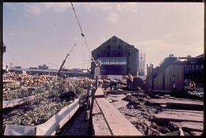 Construction in front of the North Market