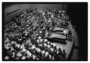 Recording "La Mer" for Victor R.C.A., Dr. K & Boston Symphony Orchestra, also recording mch.