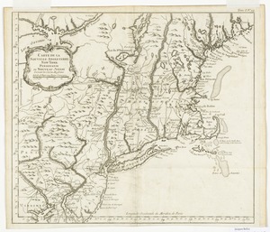 Carte de la Nouvelle Angleterre, New York, Pensilvanie et Nouveau Jersay suivant les cartes angloises