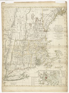 Bowles's new pocket map of the most inhabited part of New England