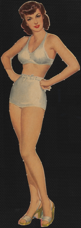 Ava Gardner paper doll with hands on hips