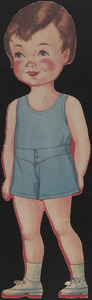Paper doll of child with short hair