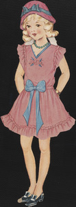 Gloria paper doll in outfits