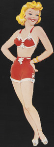 Babs paper doll with hands on hips