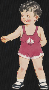 Bob paper doll with head turned to the left