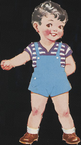 Bob paper doll with head turned to the right