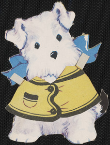 Bitsy paper doll dog in outfits