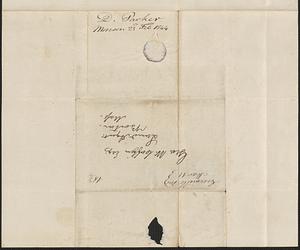 D. Parker to George Coffin, 23 February 1844