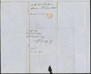 A.W.  Babson to George Coffin, 26 December 1845