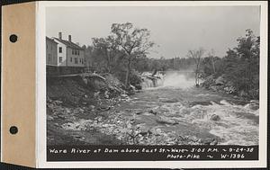 Ware River at dam above East Street, Ware, Mass., 3:05 PM, Sep. 24, 1938