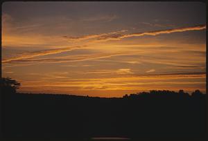 Sunset on the road to Maine