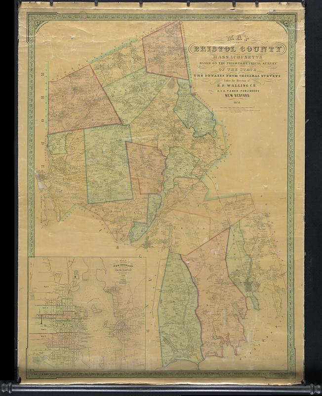 Map of Bristol County Massachusetts