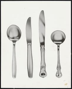 Ekco’s Stainless Tableware Pattern Wins Gold Medal Award. Princess Irene pattern pictured at left was awarded the Gold Medal by an international jury as the best contemporary pattern in the Tenth Triennale in Milan, Italy, recently. Princess Irene and the provincial, deeply etched Lady Charlotte, pictured at right, are two new fully graded stainless steel patterns just introduced by Ekco Products Company.