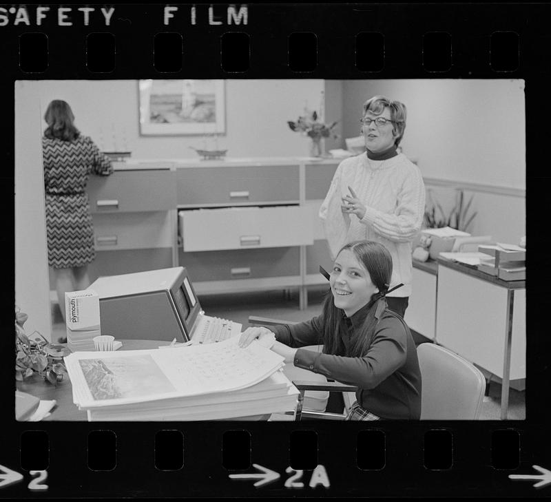 Employees at Chase & Lunt insurance office