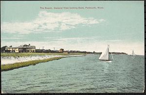 The Beach, General View looking East, Falmouth, Mass.
