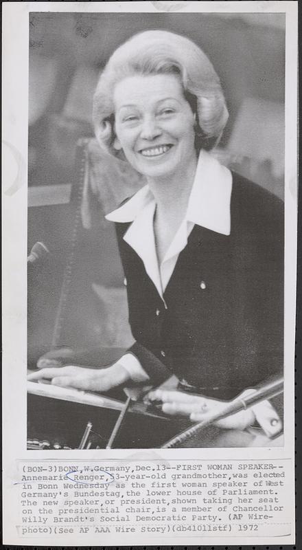 First woman speaker