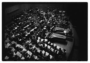 Recording "La Mer" for Victor R.C.A., Dr. K & Boston Symphony Orchestra, also recording mch.