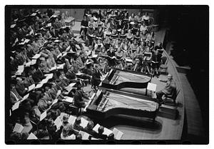 Recording "La Mer" for Victor R.C.A., Dr. K & Boston Symphony Orchestra, also recording mch.