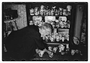 Mrs. Lue Stuart Wadsworth, collector of rare pitchers