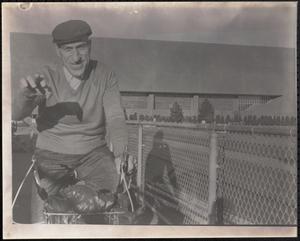 Man in a hat on a bicycle