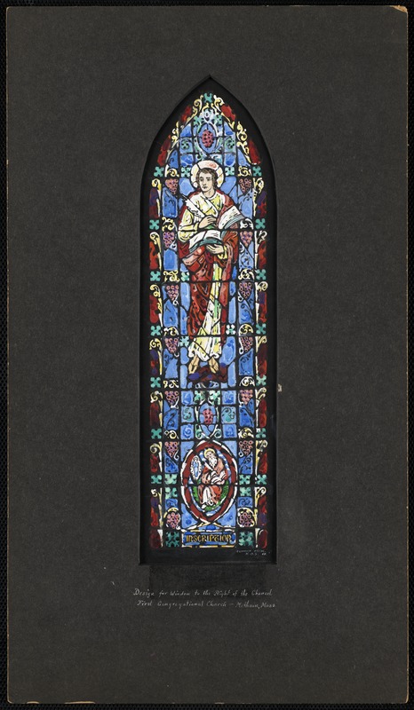 Design for window to the right of the chancel, First Congregational Church, Methuen, Mass.