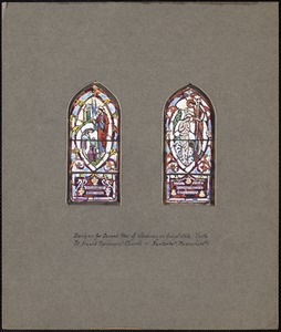 Design for second pair of windows on gospel side, north, Saint Paul's Episcopal Church, Nantucket, Massachusetts