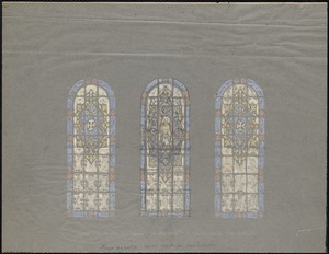 Typical design for clerestory window, "The Beatitudes," S. Joseph's Church, New Bedford