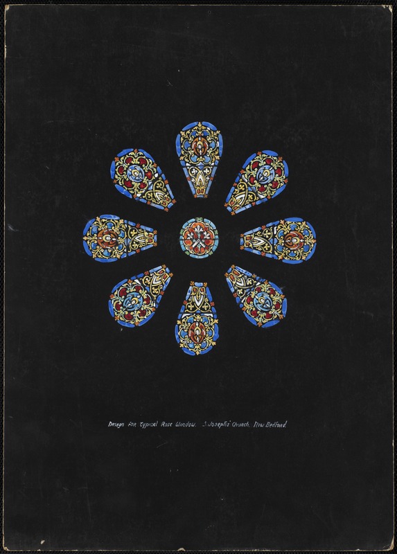 Design for typical rose window, S. Joseph's Church, New Bedford