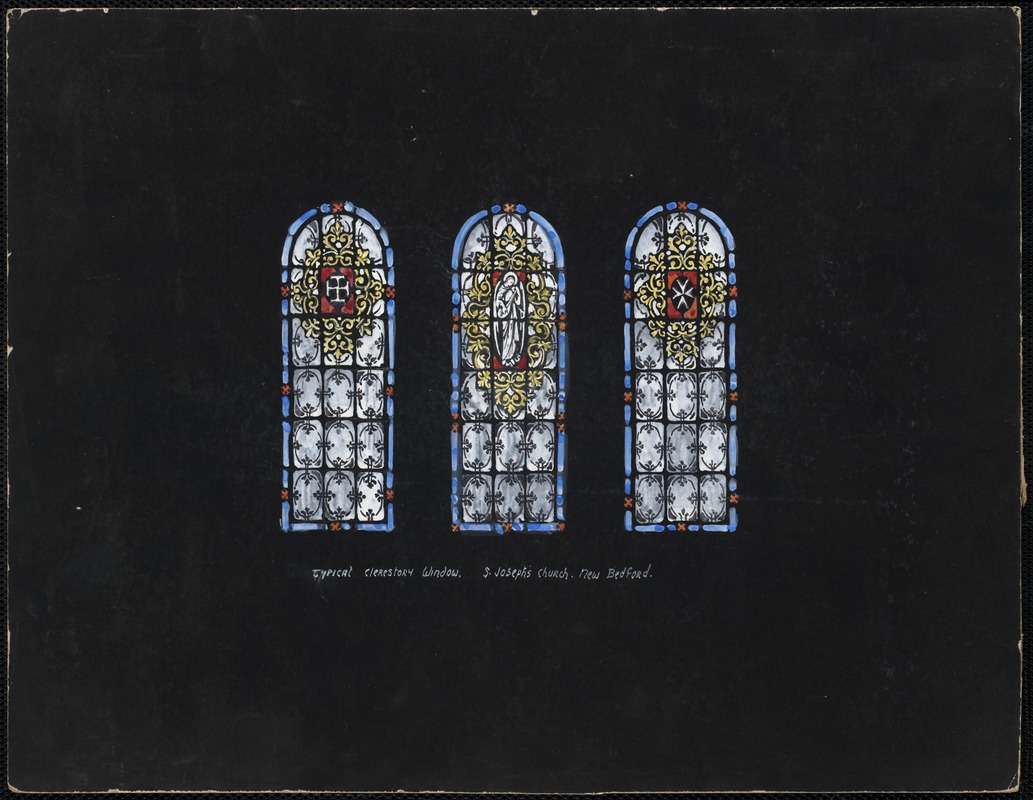 Typical clerestory window. S. Joseph church, New Bedford