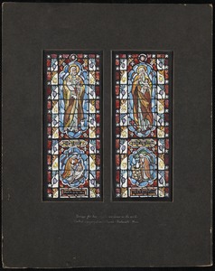 Design for two center windows on the north, Central Congregational Church, Newtonville, Mass.