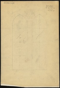 Sketches of two windows, North Easton Unity Church, North Easton, Massachusetts