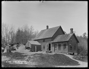 Wachusett Reservoir, Clara Jacques' house, on the corner of Fletcher and Union Streets, from the southeast, West Boylston, Mass., May 18, 1898