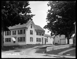 Wachusett Reservoir, Alice M. Smith's buildings, on the easterly side of Main Street, from the southwest, Oakdale, West Boylston, Mass., Jun. 7, 1898