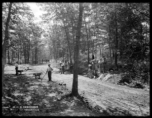 Distribution Department, Northern High Service Middlesex Fells Reservoir, road to reservoir, looking south from station 9+50, Stoneham, Mass., Jun. 1898